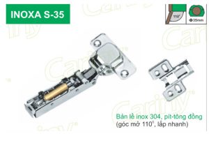 Bản lề giảm chấn Cariny INOXA S-35 Inox 304 4