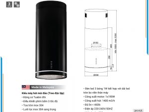 Máy hút mùi FANDI FD- 8899ID SMART BLACK 4